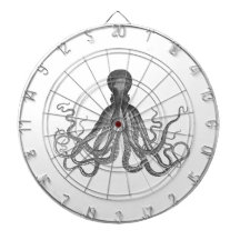 Kraken - Black Giant Octopus / Cthulu Dartboard