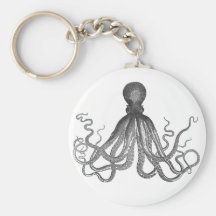 Kraken - Black Giant Octopus / Cthulu Keychains