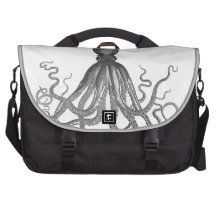 Kraken - Black Giant Octopus / Cthulu Laptop Messenger Bag