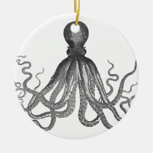 Kraken - Black Giant Octopus / Cthulu Christmas Ornament