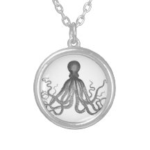 Kraken - Black Giant Octopus / Cthulu Pendant