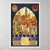 Krakow Polska Pologne Poster