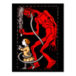 Krampus has a long tongue post card