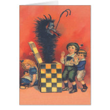 Krampus Jack-In-A-Box Greeting Card