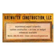 Krewatch Construction Business Card Template
