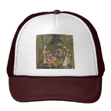 Krishna And The Girls By Indischer Maler Um 1710 ( Hats