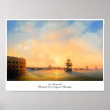 Kronstadt Fort Emperor Alexander  Ivan Aivazovsky Print