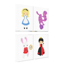 KRW Alice in Wonderland Quartet Wrapped Canvas Canvas Print