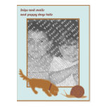 KRW Baby Boy Custom Photo Birth Announcement Postcards