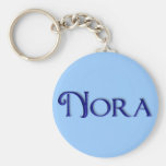 KRW Blue Glass Name Keychain - Nora
