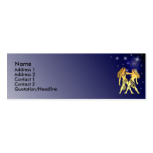 KRW Custom Gemini Zodiac Sign Profile Card Business Card Template