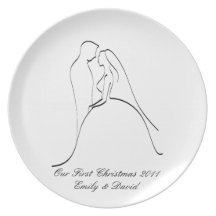 KRW Custom Our First Christmas Plate