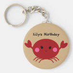 KRW Cute Custom Crab Birthday Keychain