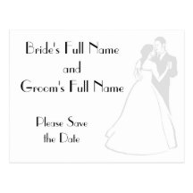 KRW Elegant Custom Save the Date Card Postcard