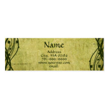 KRW Green Celtic Shamrock Parchment Custom Business Card Template