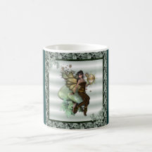 KRW Green Leaf Faery Coffee Mugs