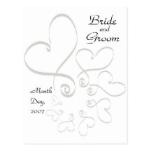 KRW Hearts Save the Date Custom Postcard