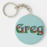 KRW Hippie Groove Name Keychain - Greg