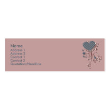 KRW Patriotic Heart Profile Card Business Card Template