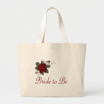KRW Red Rose Bride to Be Wedding Tote Tote Bag