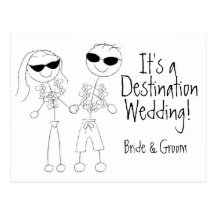 KRW Save the Date Destination Wedding Card Postcard