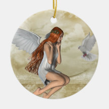 KRW The Angel and the Dove Inspirational Ornament