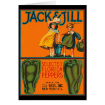 KRW Vintage Jack and Jill Peppers Crate Label Cards