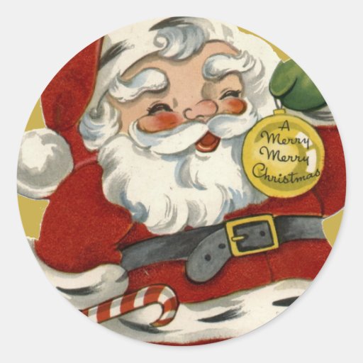 KRW Vintage Santa Claus Christmas Sticker
