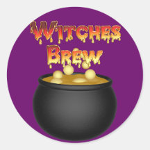 KRW Witches Brew Cauldron Halloween Sticker