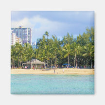 Kuhio Beach at Waikiki, Oahu, Hawaii Refrigerator Magnet
