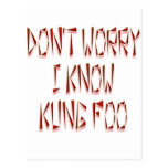 kung foo funny postcards