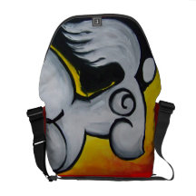 Kuriertasche mit Kunstdruck