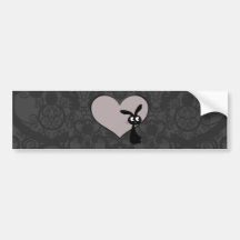 Kuro bunny Love V Bumper Stickers