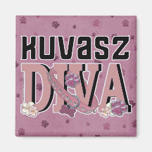 Kuvasz DIVA Refrigerator Magnets