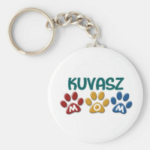 KUVASZ Mum Paw Print 1 Keychain