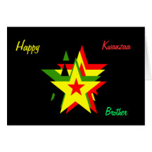 Kwanzaa brother greeting cards