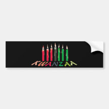 Kwanzaa Candles Bumper Stickers