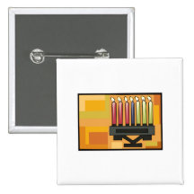 Kwanzaa Kinara Pinback Button