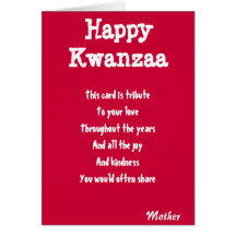 Kwanzaa mother greeting cards