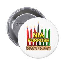 Kwanzaa Purpose Holiday Pinback Button