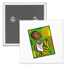 Kwanzaa Woman & Bananas Pinback Buttons