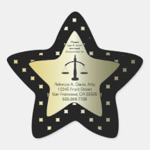 L003 Sticker star - Scales of Justice Star design