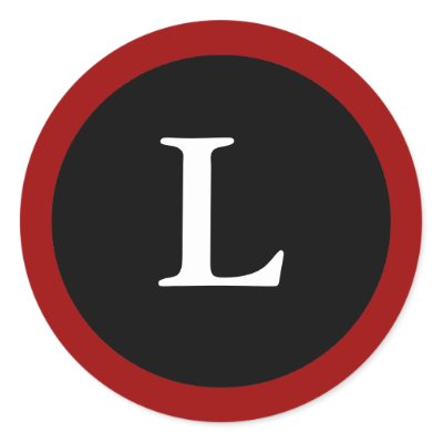 Letter L Red