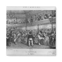 La Courtille, popular dance, engraved by Yves magnets