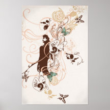 La femme aux papillons Poster
