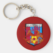 La furia futbol fans soccer shield gifts key chains