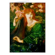 La Ghirlandata Cards by Dante Gabriel Rossetti