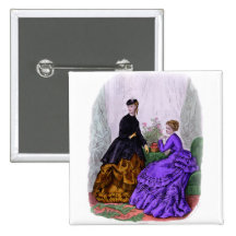 La Mode Illustree Purple and Rust Gowns Button