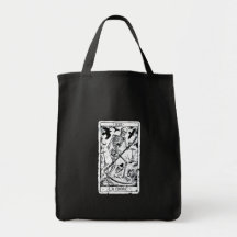 La Mort Tarot Card Canvas Bags