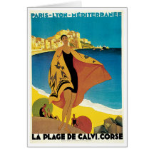 La Plage de Calvi, Corse Card